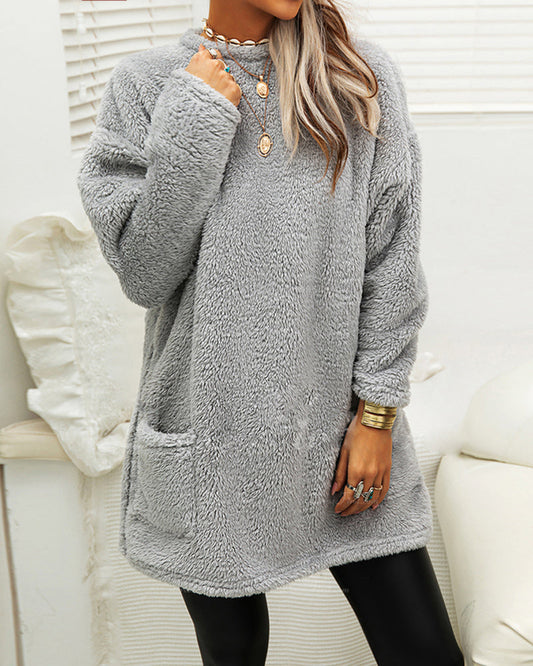 Women’s pocket plush sweater