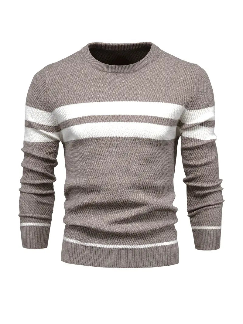 Men's striped knitted sweater