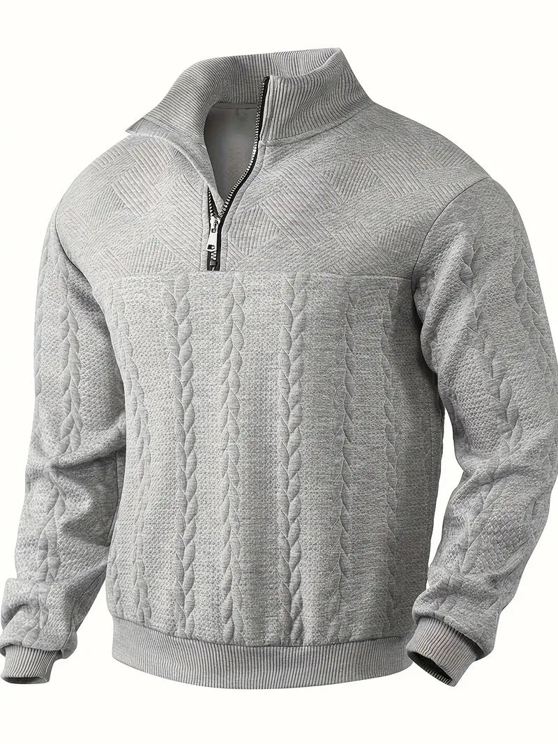 Men's half zipper pullover sweater