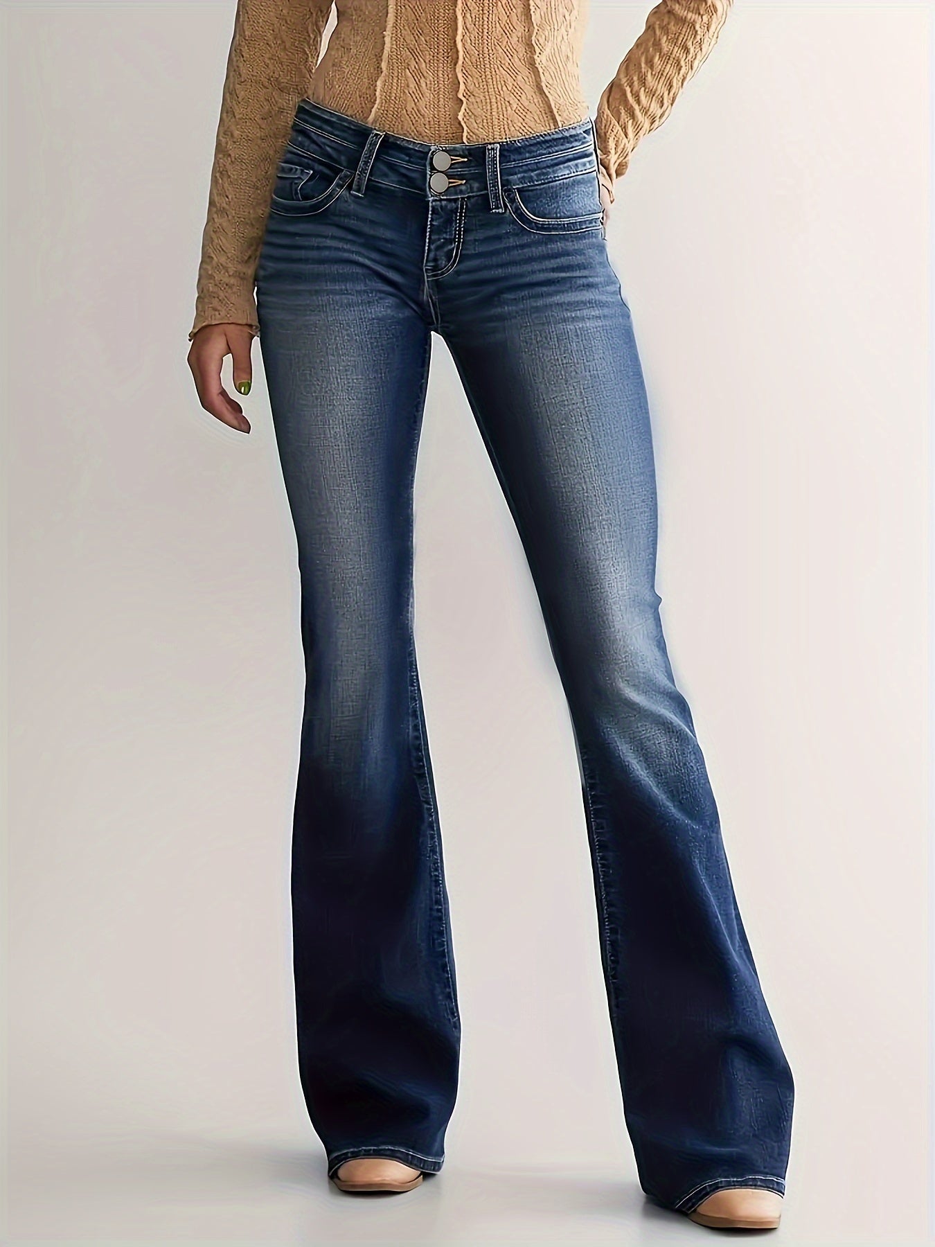 Women's high waist flare jeans