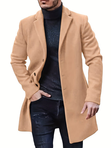 Men's trench coat with welt pockets