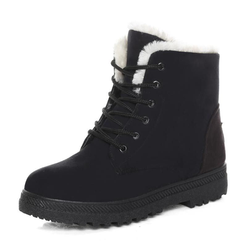 Women's short boots with front laces