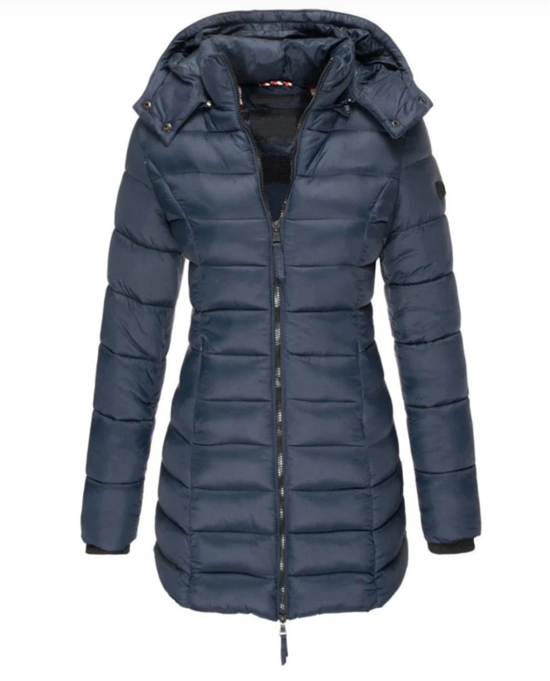 Women's zip up hooded down jacket