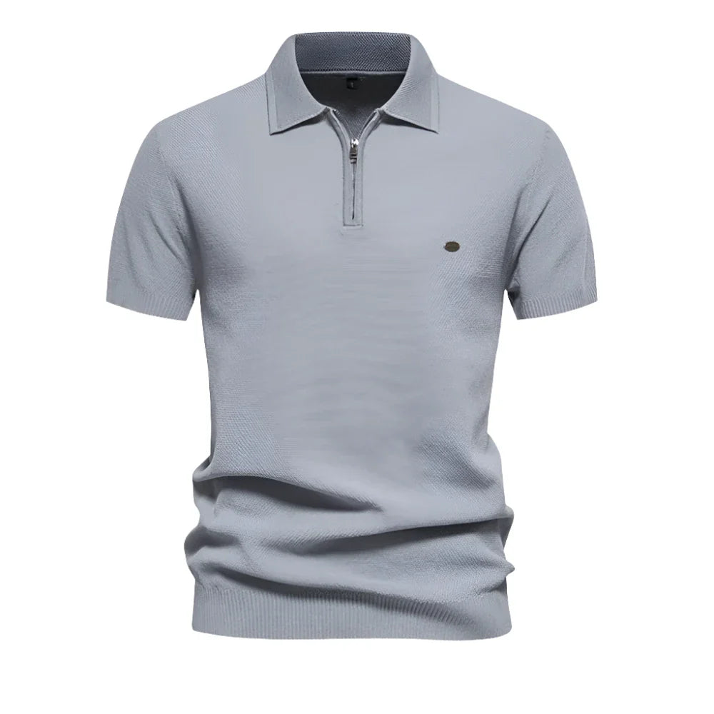 Men's knitted polo-shirt