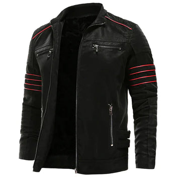 Men's retro style leather jacket