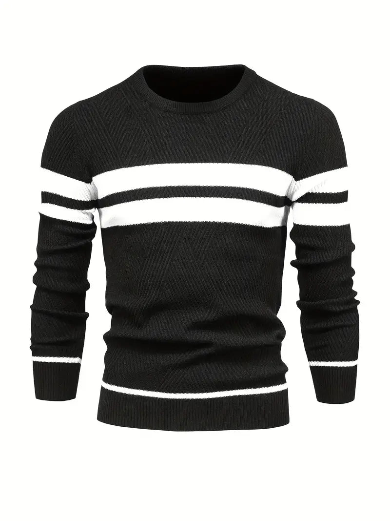 Men's striped knitted sweater