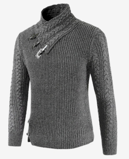 Men's slim long sleeve knitted sweater