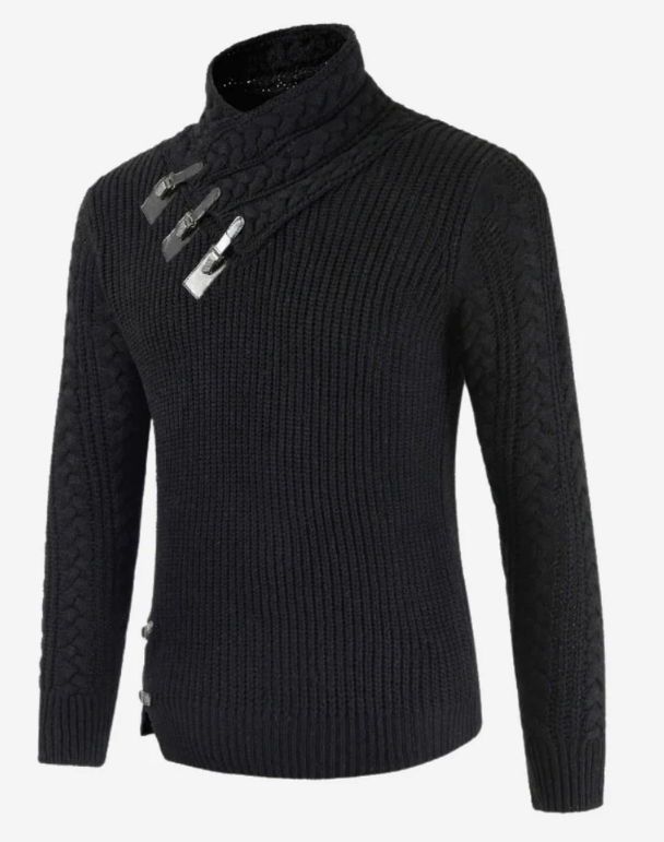 Men's slim long sleeve knitted sweater