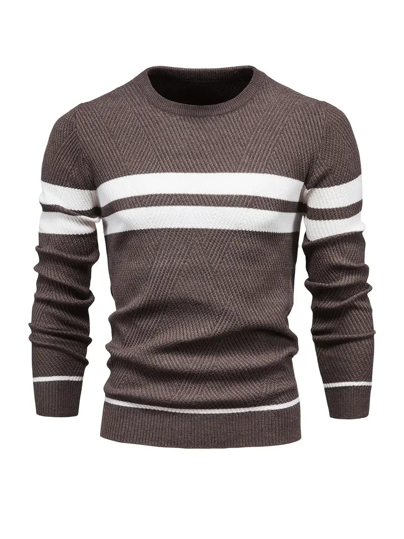 Men's striped knitted sweater