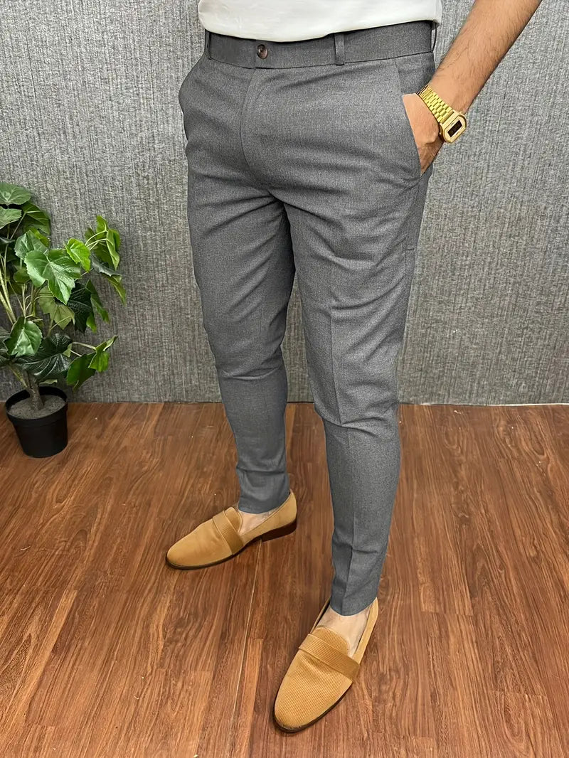 Men's slim fit elastic pants