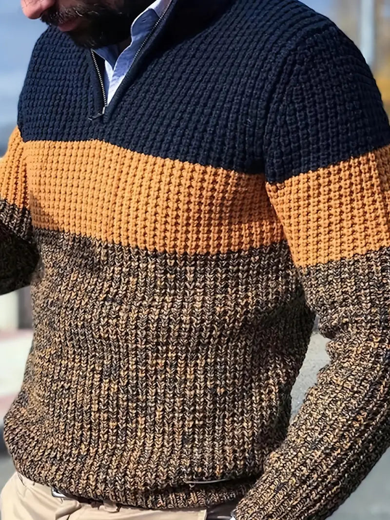 Men's knitted crew neck sweater