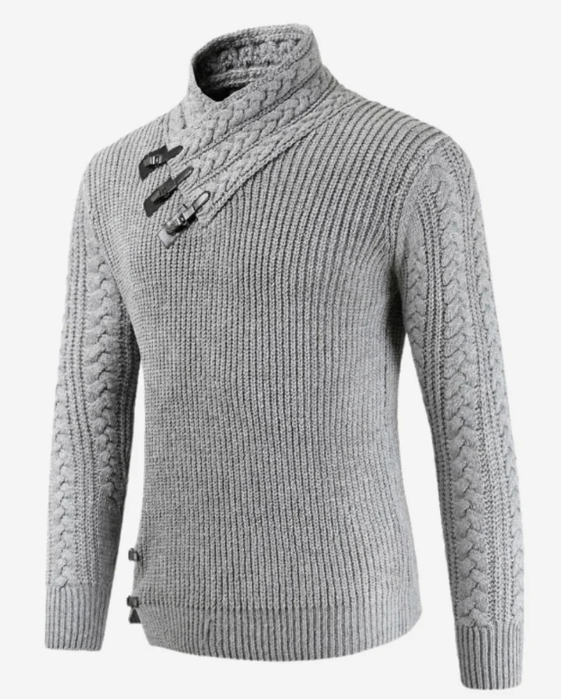 Men's elegant knitted turtleneck sweater