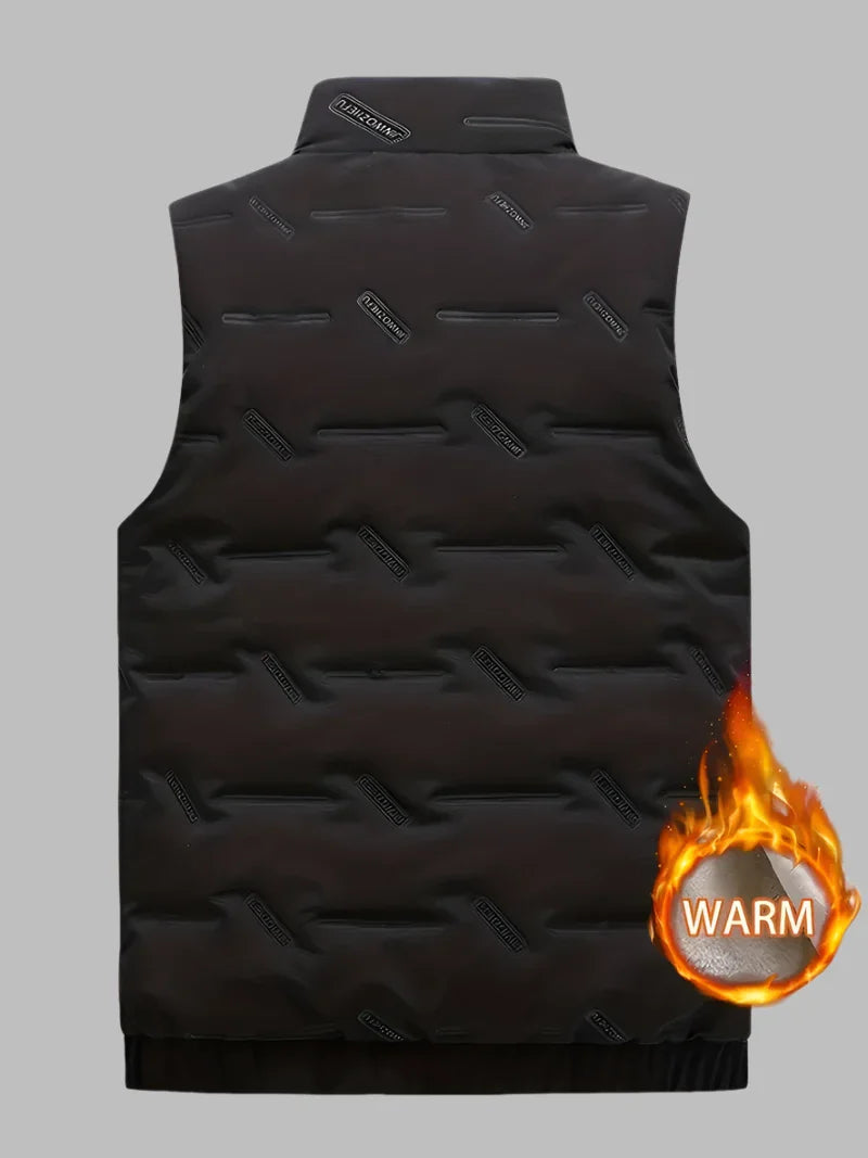 Men's plush thick lambskin bodywarmer vest