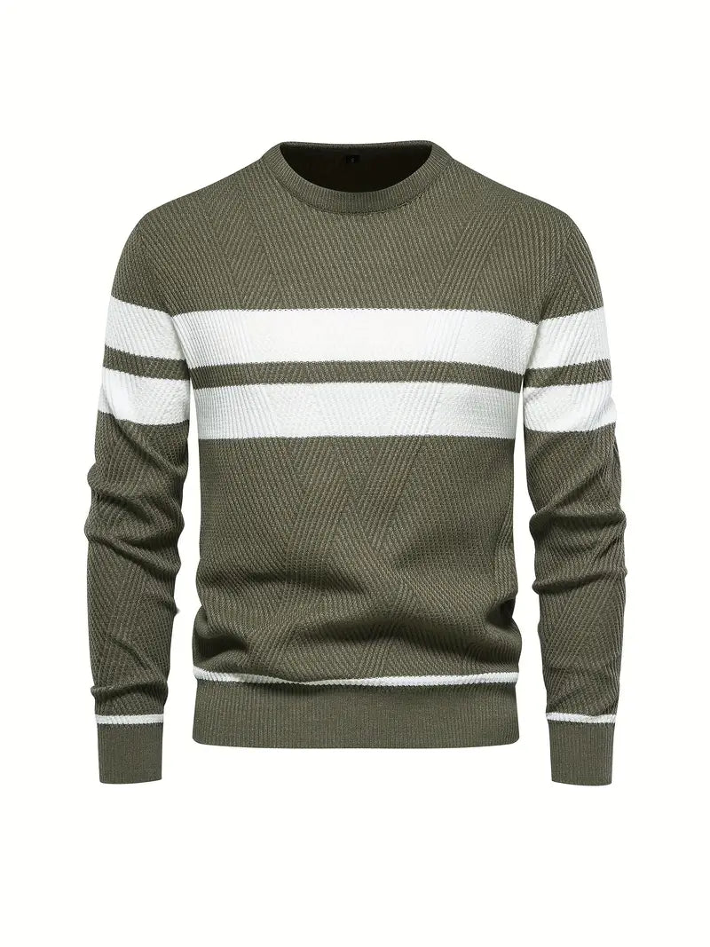 Men's striped knitted sweater