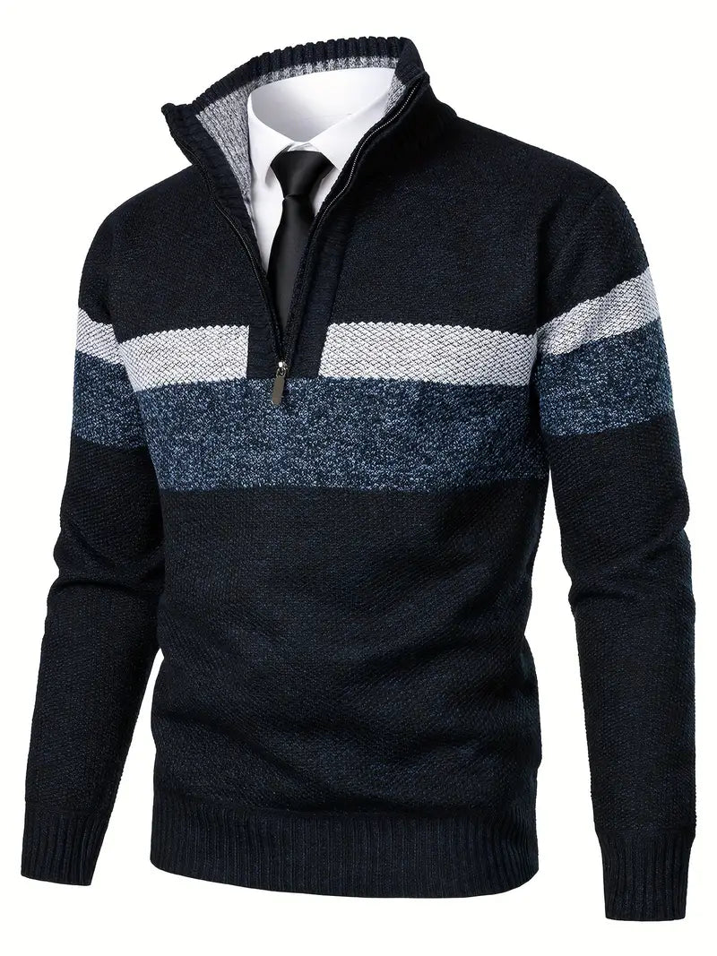 Men's stand collar sweater