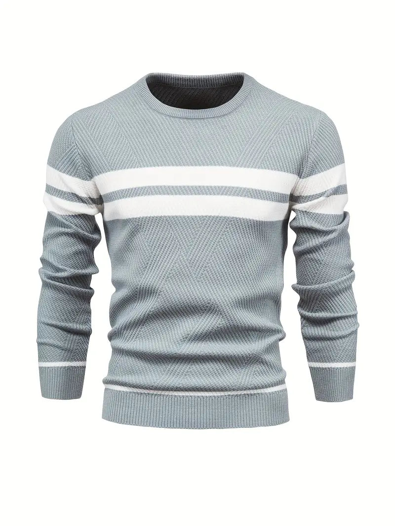 Men's striped knitted sweater