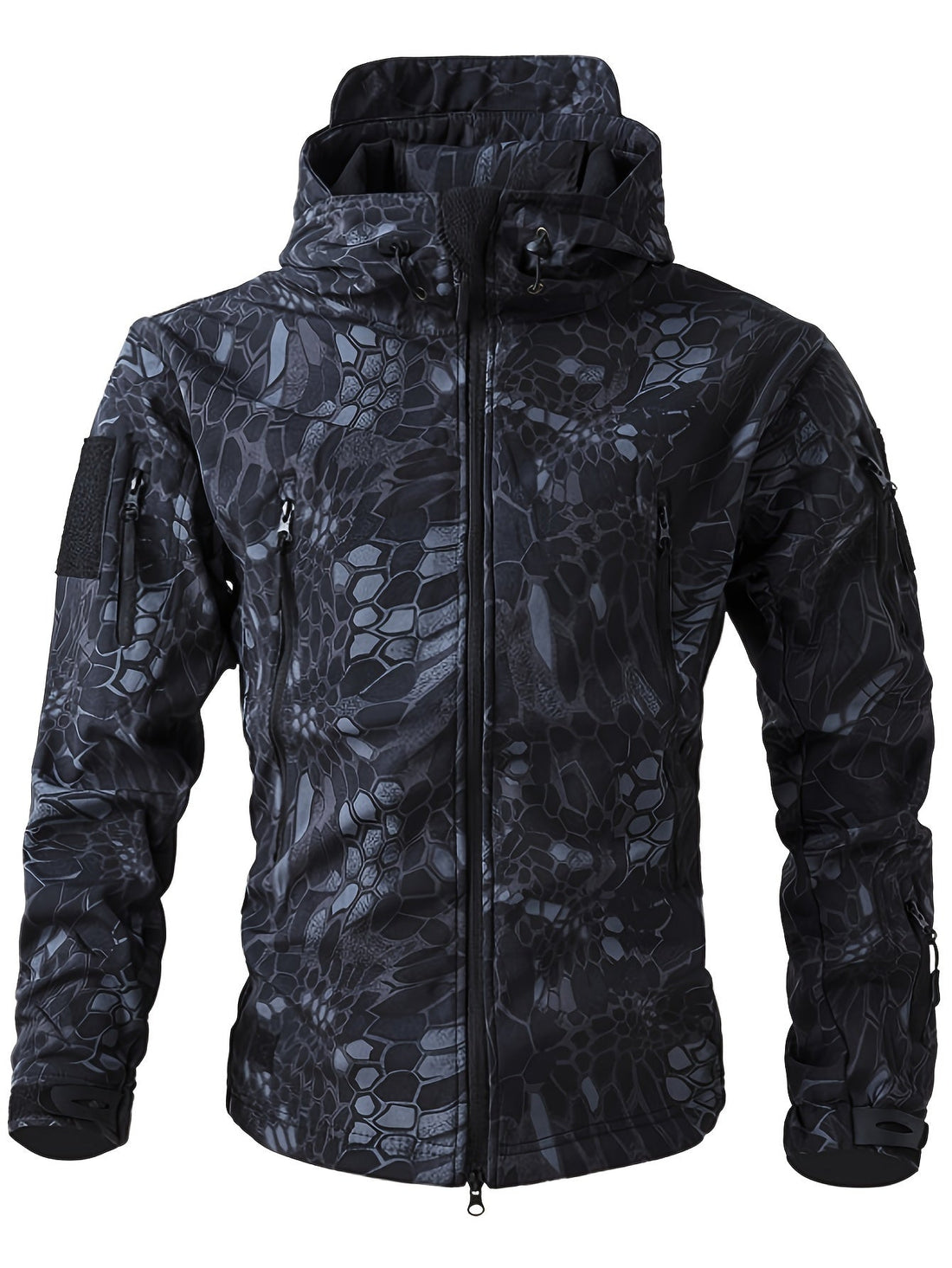 Men's waterproof hooded fleece jacket