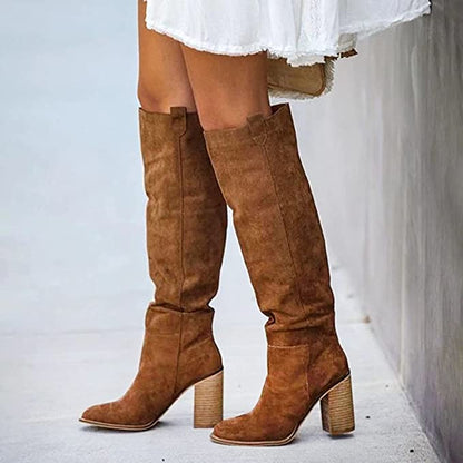 Knee-high pants boots for women