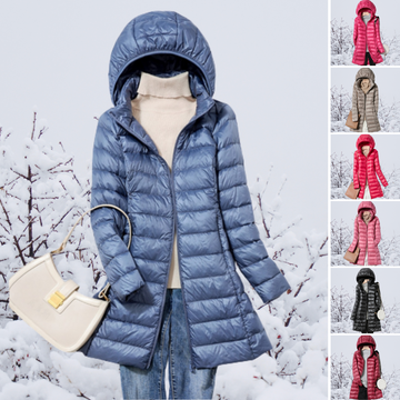 Women's ultra light hooded winter jacket