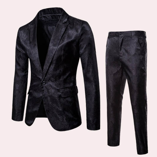 Men's glossy nightclub suit