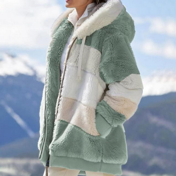 Women's faux fur jacket with warm lining