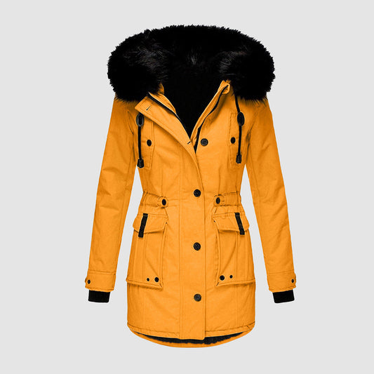 Women’s water-resistant parka fur coat