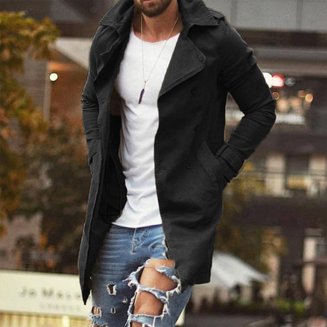 Men's wear-resistant long casual coat