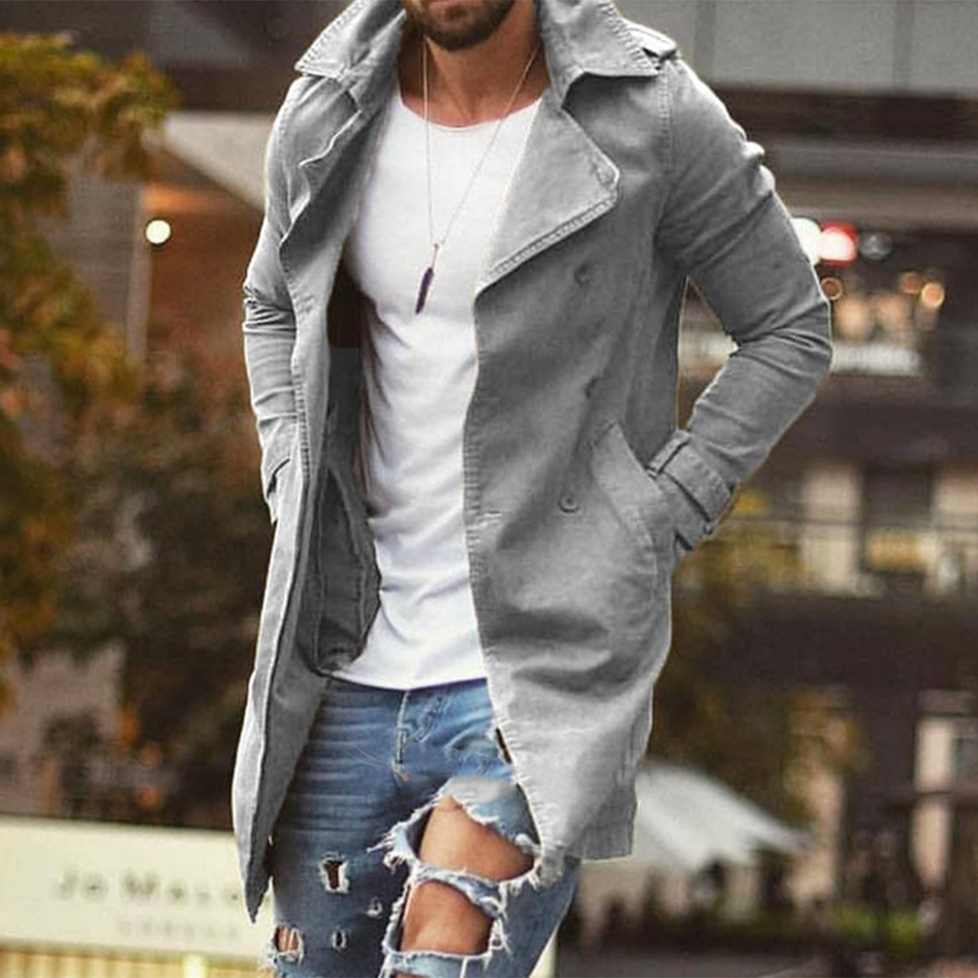 Men's wear-resistant long casual coat