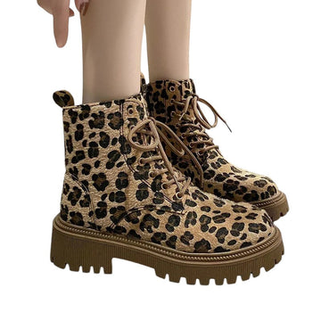 Women's leopard print boots