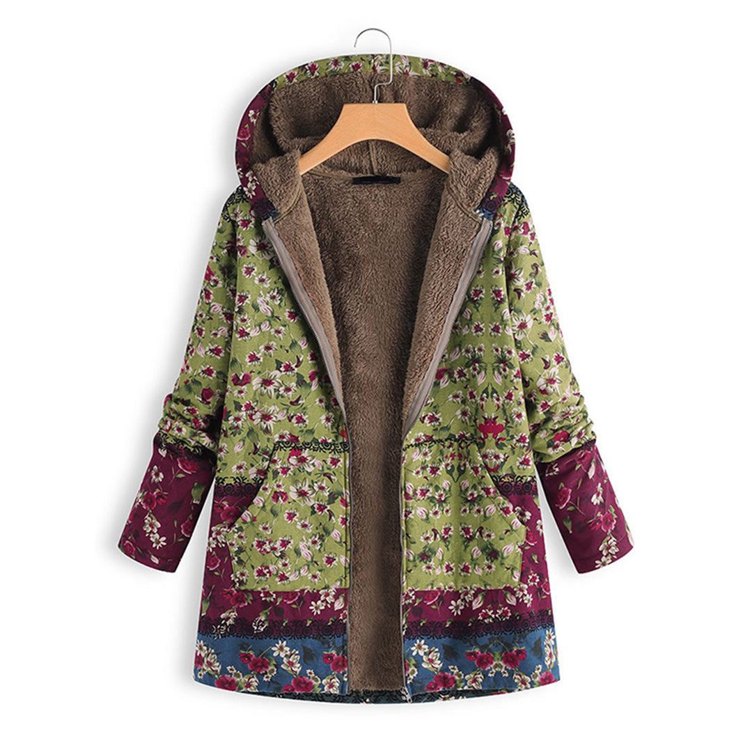 Women's ethnic style hooded jacket