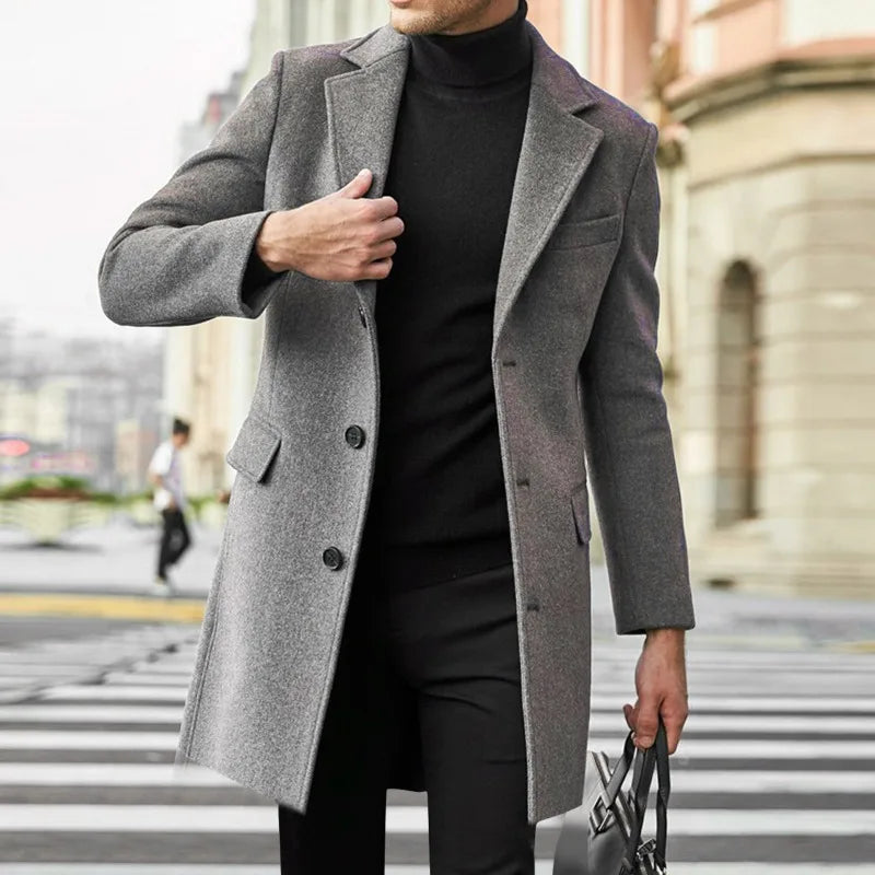 Men's single breasted casual coat