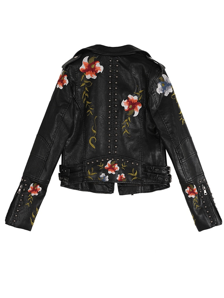 Women's urban style leather jacket