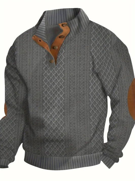 Men's jacquard knitted pullover