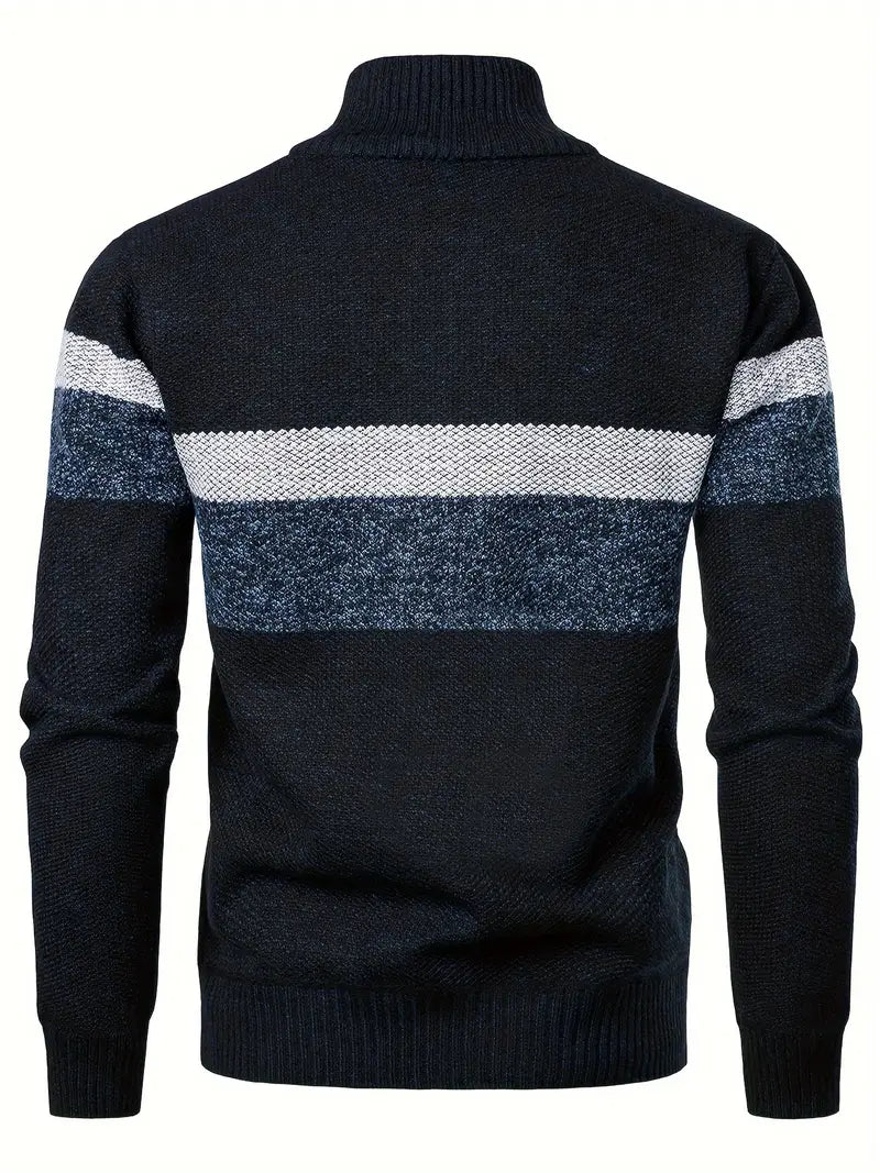 Men's stand collar sweater