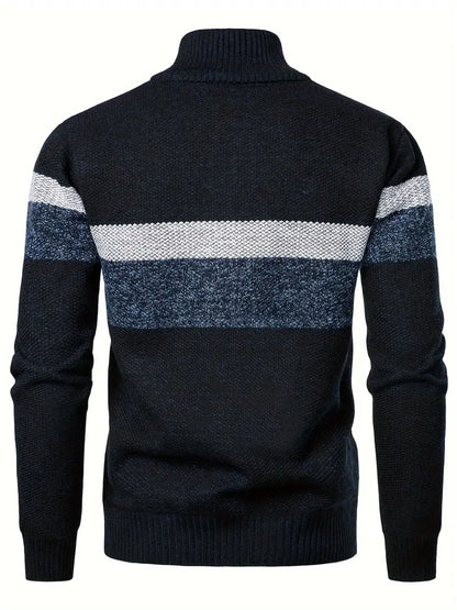 Men's stand collar sweater