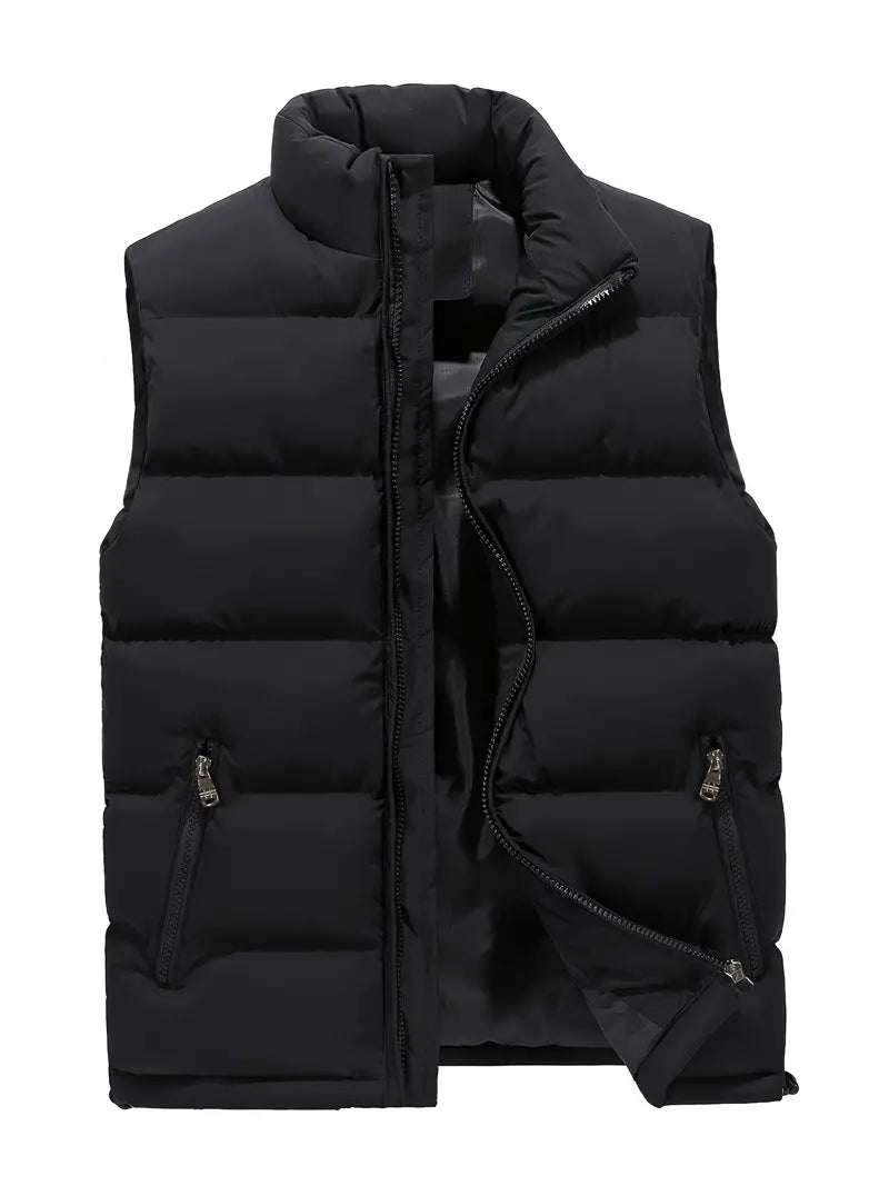 Men's casual stand collar bodywarmer vest