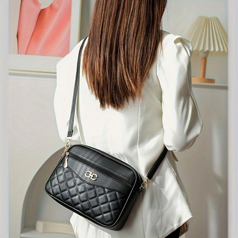 Women's diamond-shaped crossbody shoulder bag