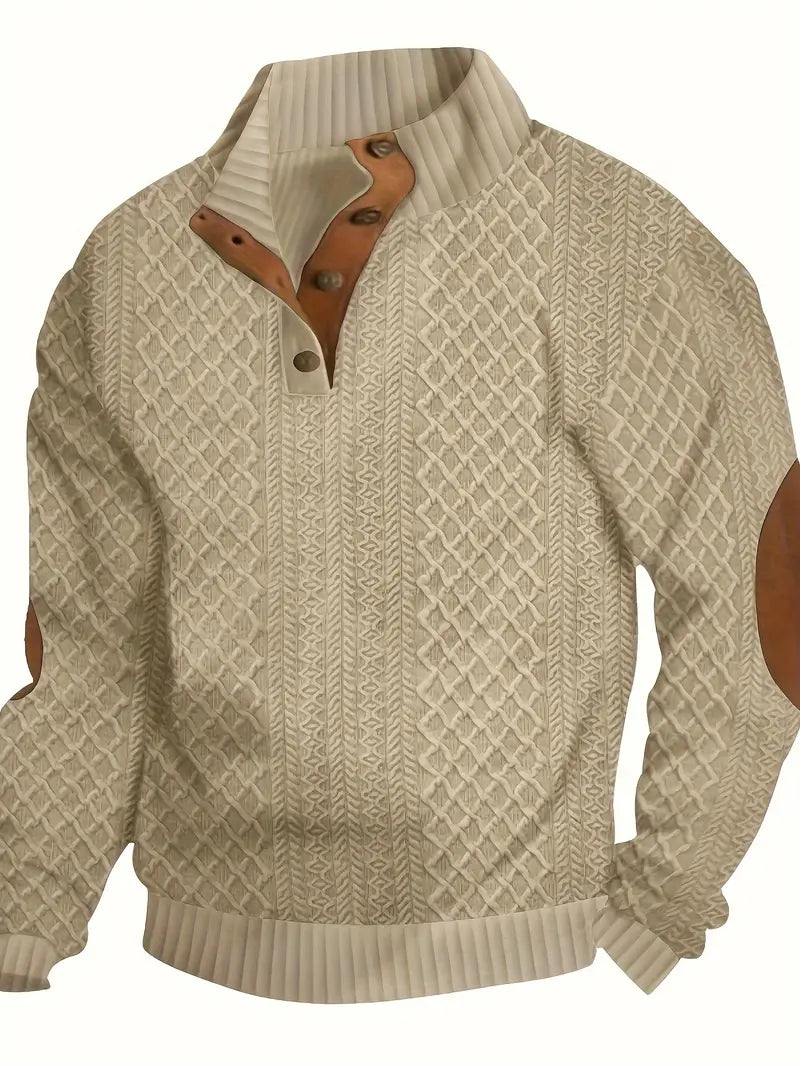 Men's jacquard knitted pullover