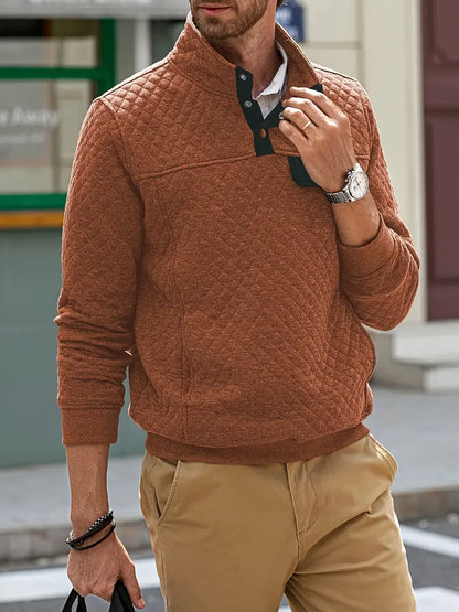 Men's casual button up collar sweater