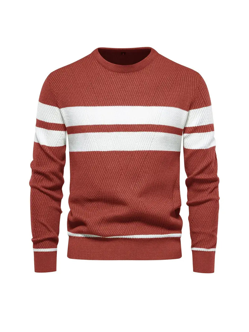 Men's striped knitted sweater