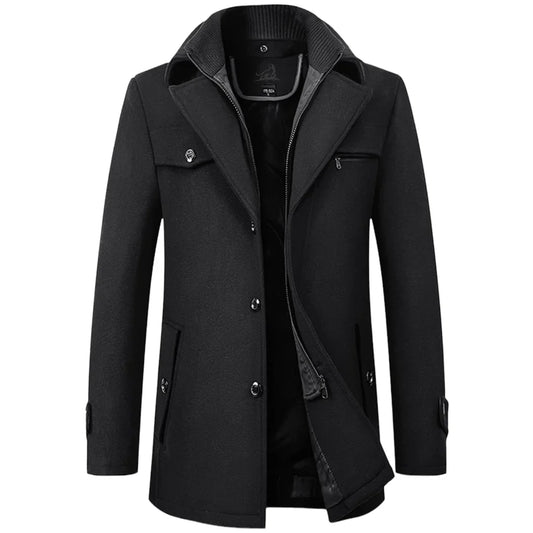 Men's cashmere wool overcoat