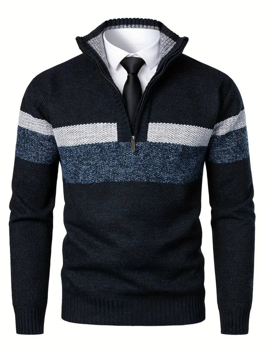 Men's stand collar sweater