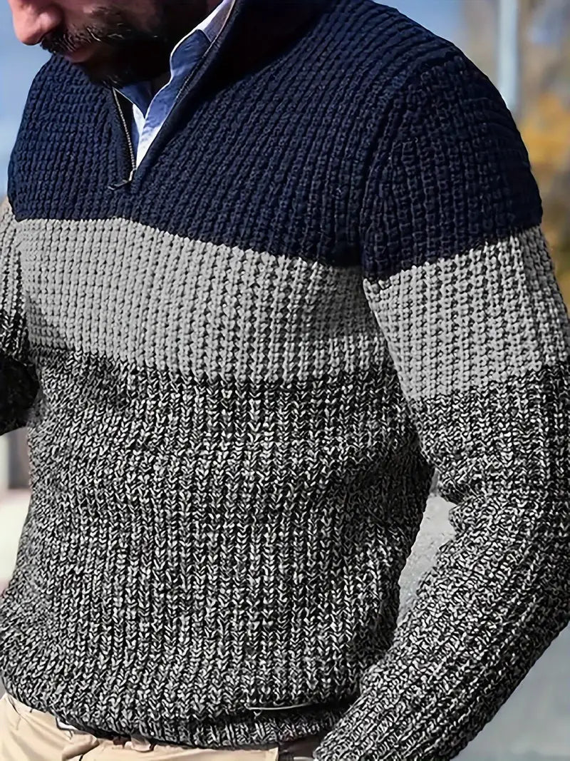 Men's knitted crew neck sweater