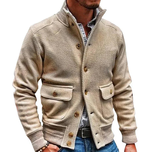 Men's casual single breasted jacket