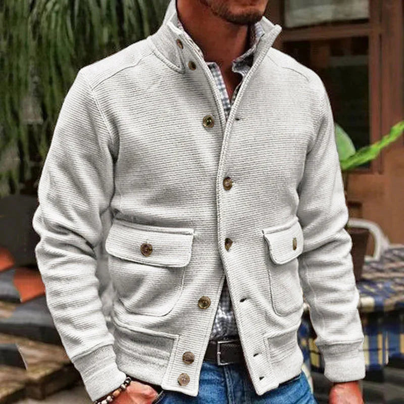 Men's casual single breasted jacket