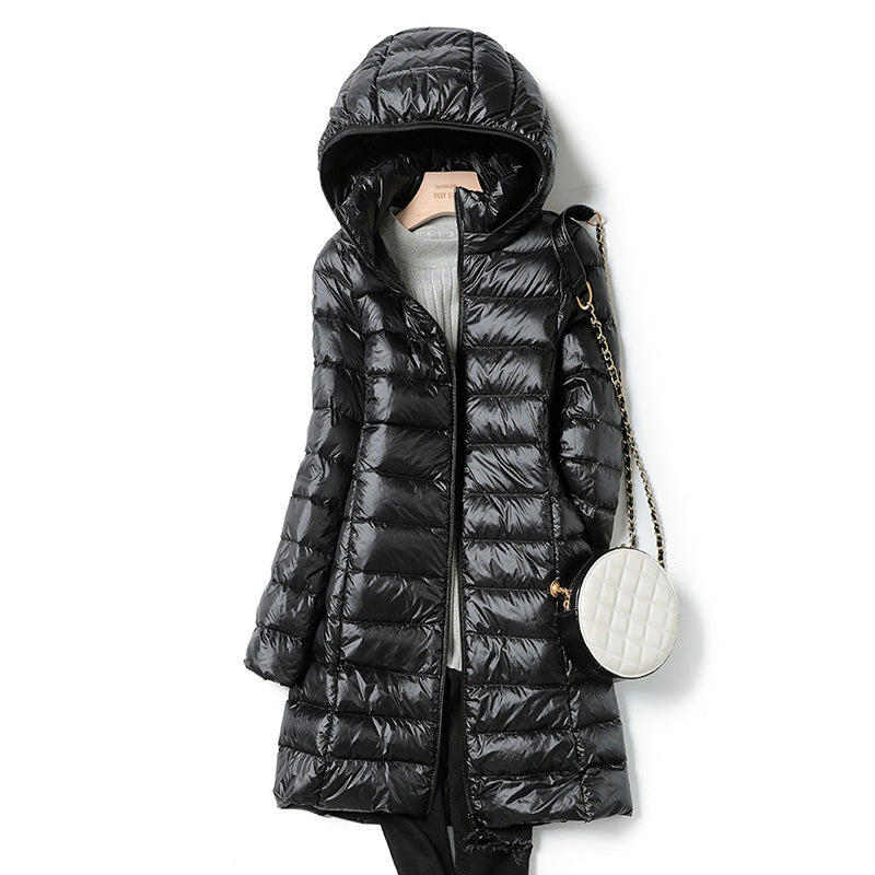 Women’s quilted zipper placket coat